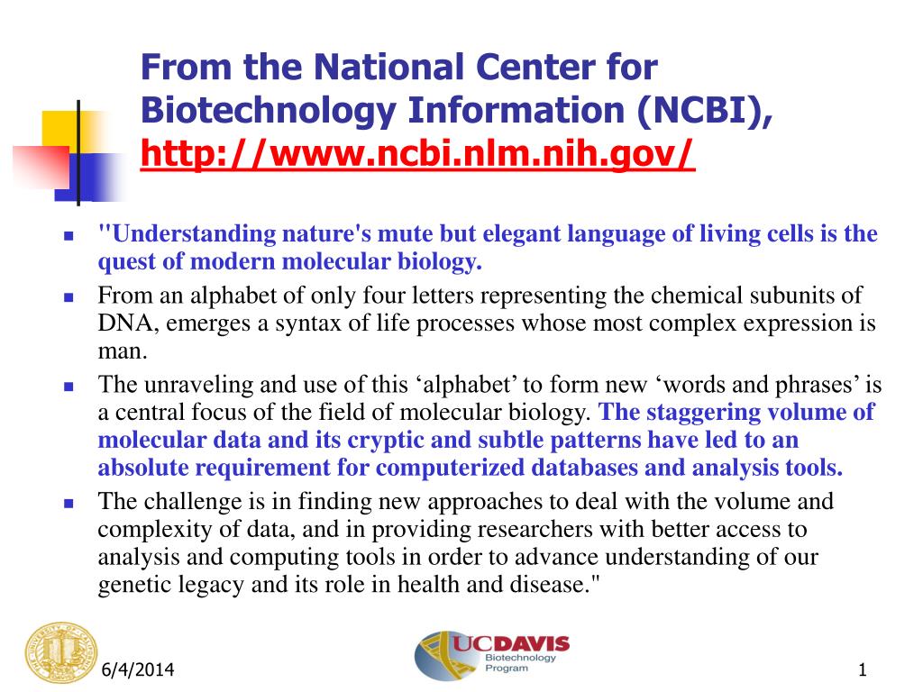 PPT From the National Center for Biotechnology Information (NCBI