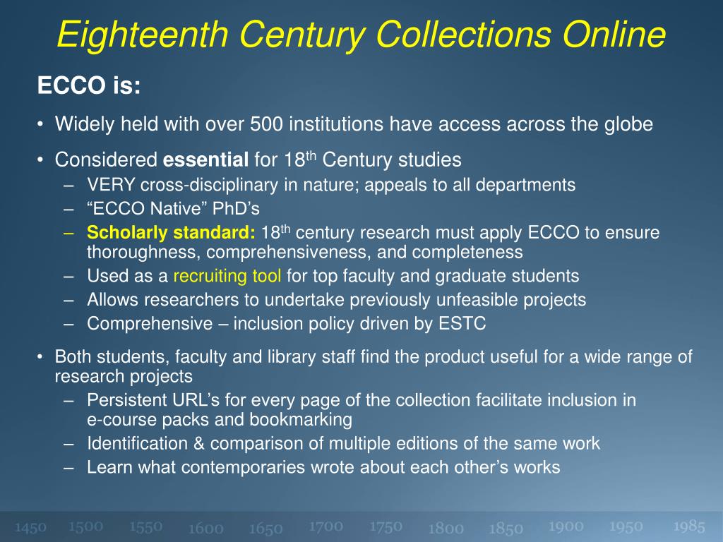 PPT - Eighteenth Century Collections Online PowerPoint Presentation, free  download - ID:992813