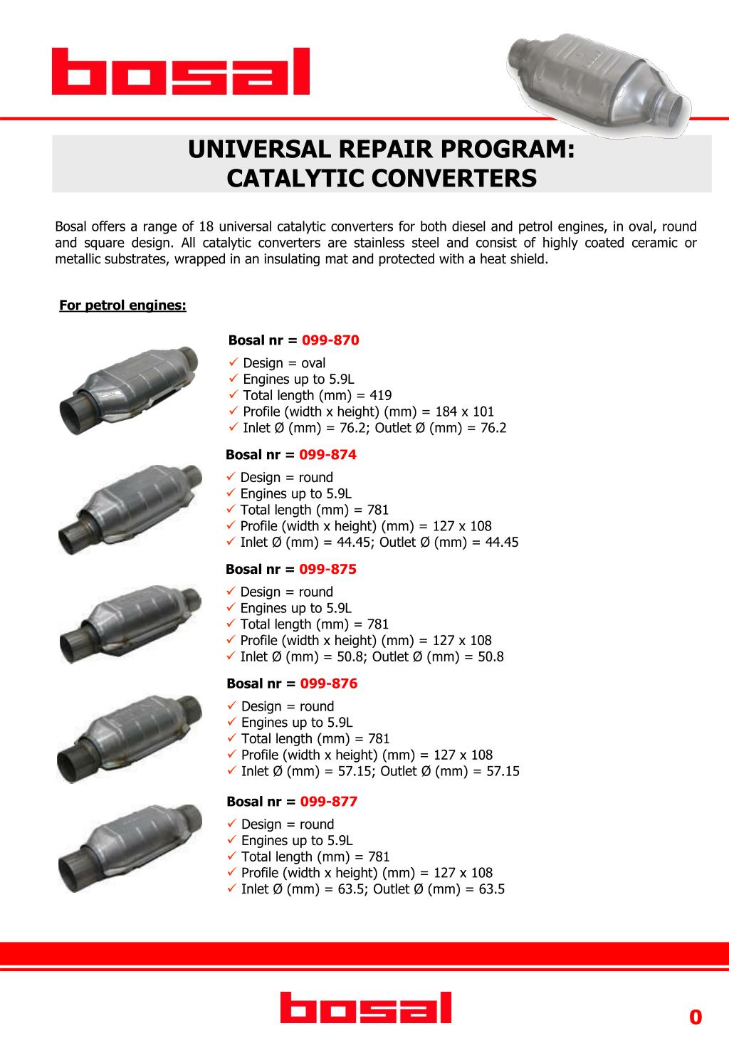 Bosal 099-1403 Catalytic Converter Non-CARB Compliant 