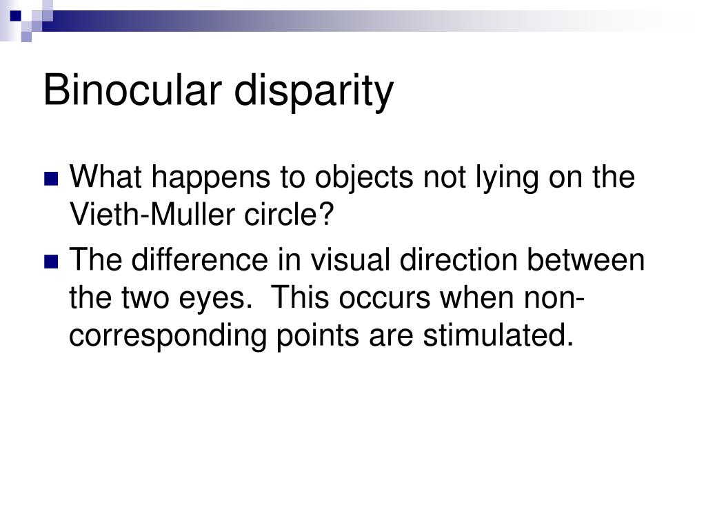 PPT Binocular Vision and Space Perception PowerPoint Presentation, free download ID993643