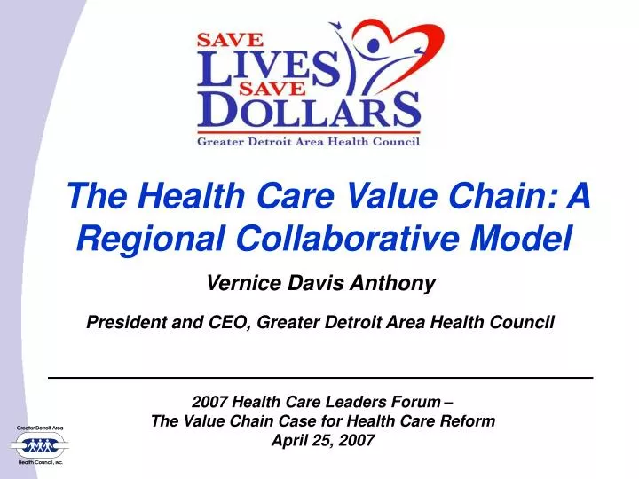 the health care value chain a regional collaborative model n.