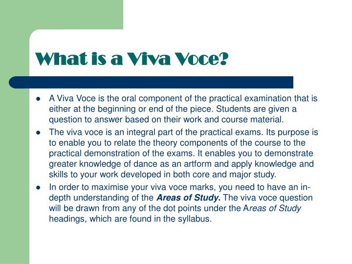 Ppt Viva Voces Powerpoint Presentation Free Download Id 994303