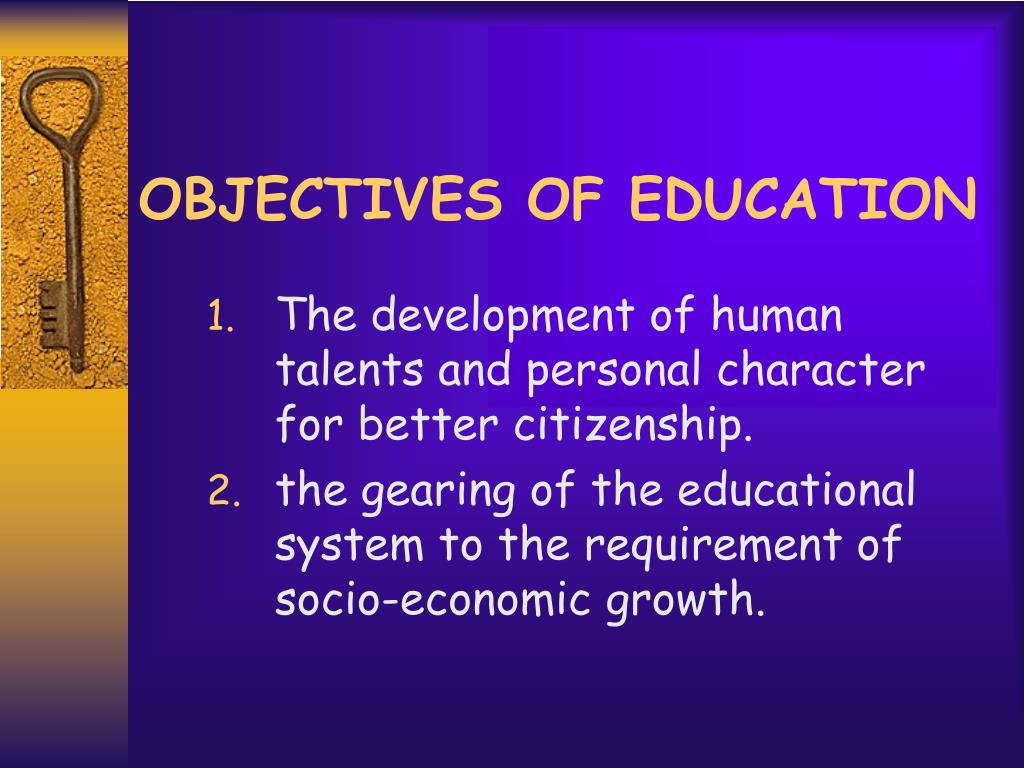 objectives of education definition