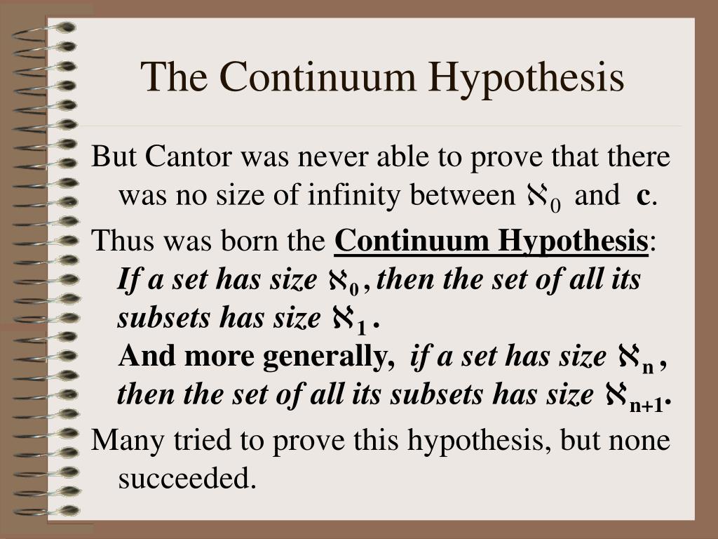 summary of continuum hypothesis