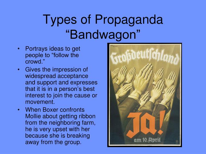the different types of propaganda in society An analysis of american propaganda in world war ii and the vietnam by analyzing the types of propaganda used the values of society as well as the goals of. the different types of propaganda in society An analysis of american propaganda in world war ii and the vietnam by analyzing the types of propaganda used the values of society as well as the goals of.