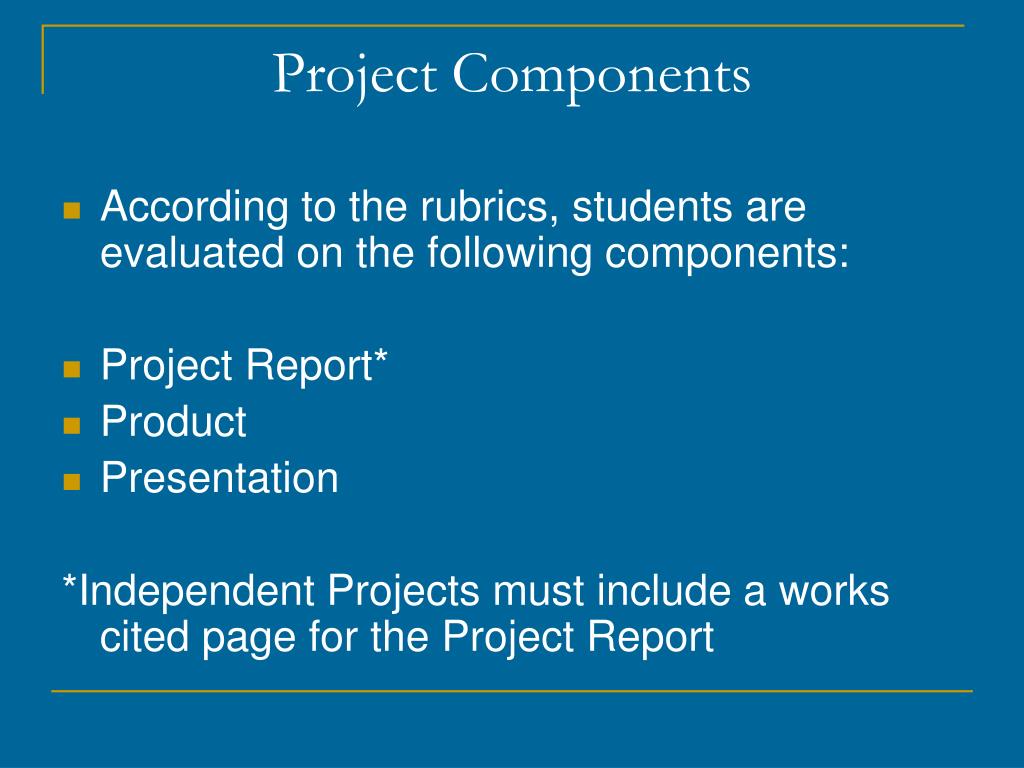 PPT CanonMcMillan High School Graduation Project Overview PowerPoint
