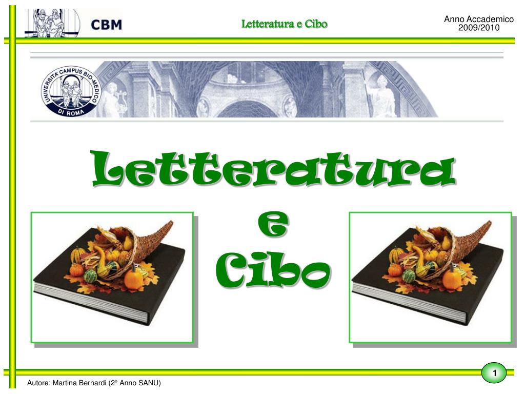 PPT - Letteratura e Cibo PowerPoint Presentation, free download - ID:995626