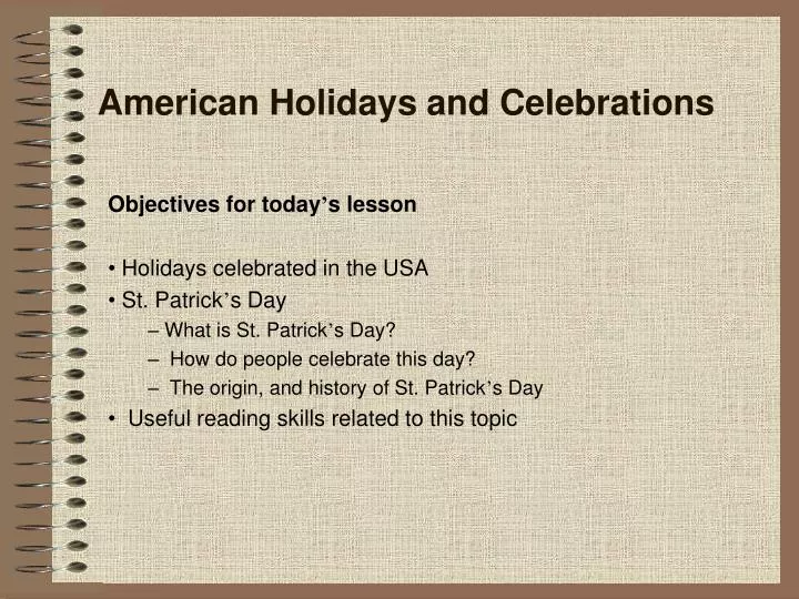 Топик: USA holidays