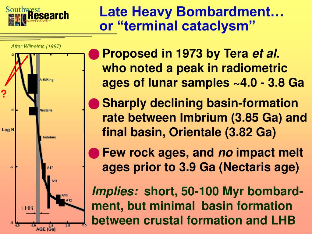 PPT - An Inquiry about Evidence for the Late Heavy Bombardment