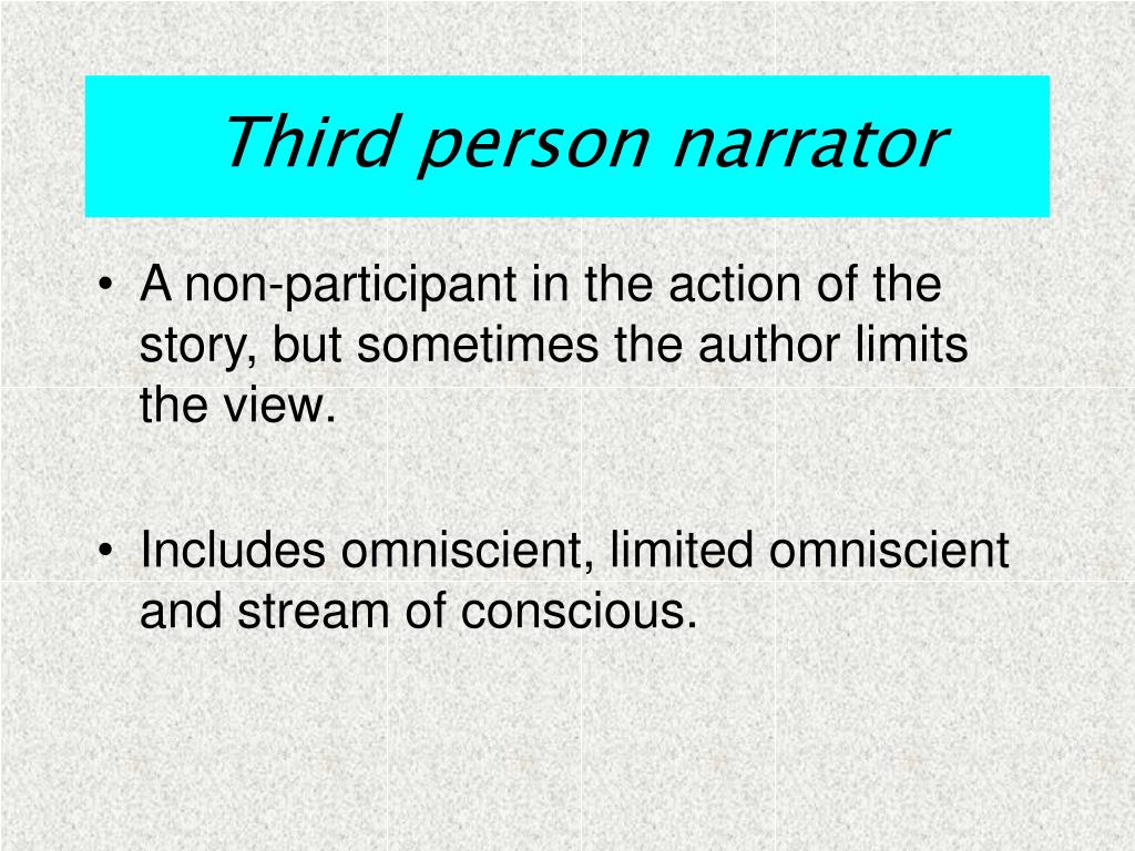 intrusive third person narrator definition literature