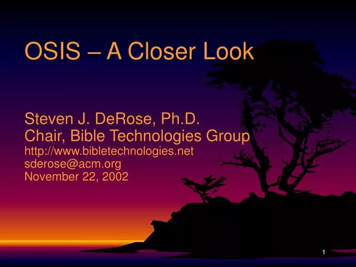 ppt osis a closer look powerpoint presentation free download id 997092 ppt osis a closer look powerpoint