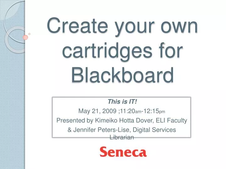 create your own cartridges for blackboard n.
