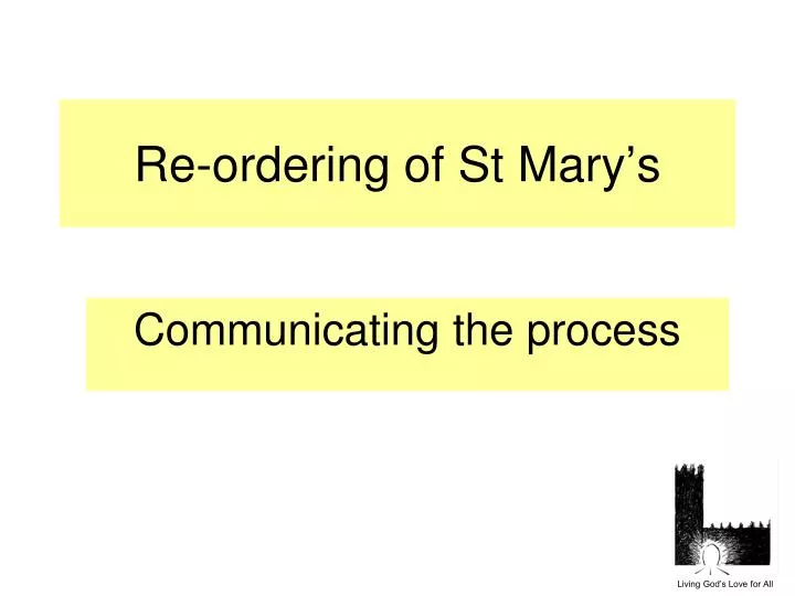 re ordering of st mary s n.