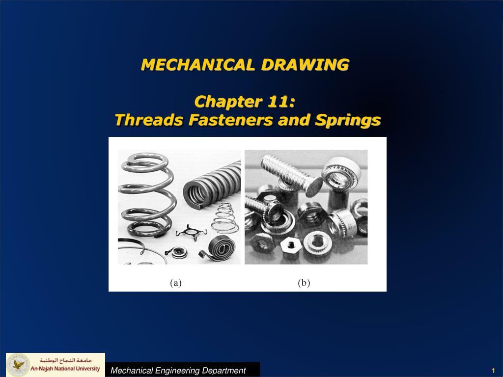 PPT MECHANICAL DRAWING Chapter 11 Threads Fasteners and Springs