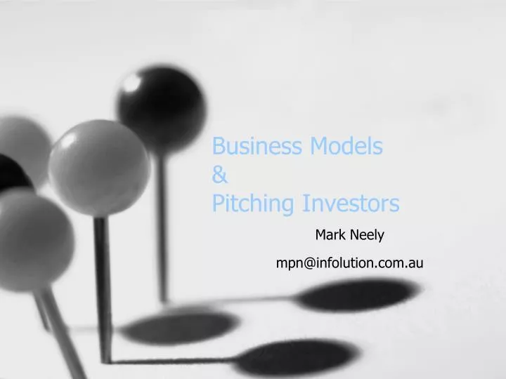 business models pitching investors n.