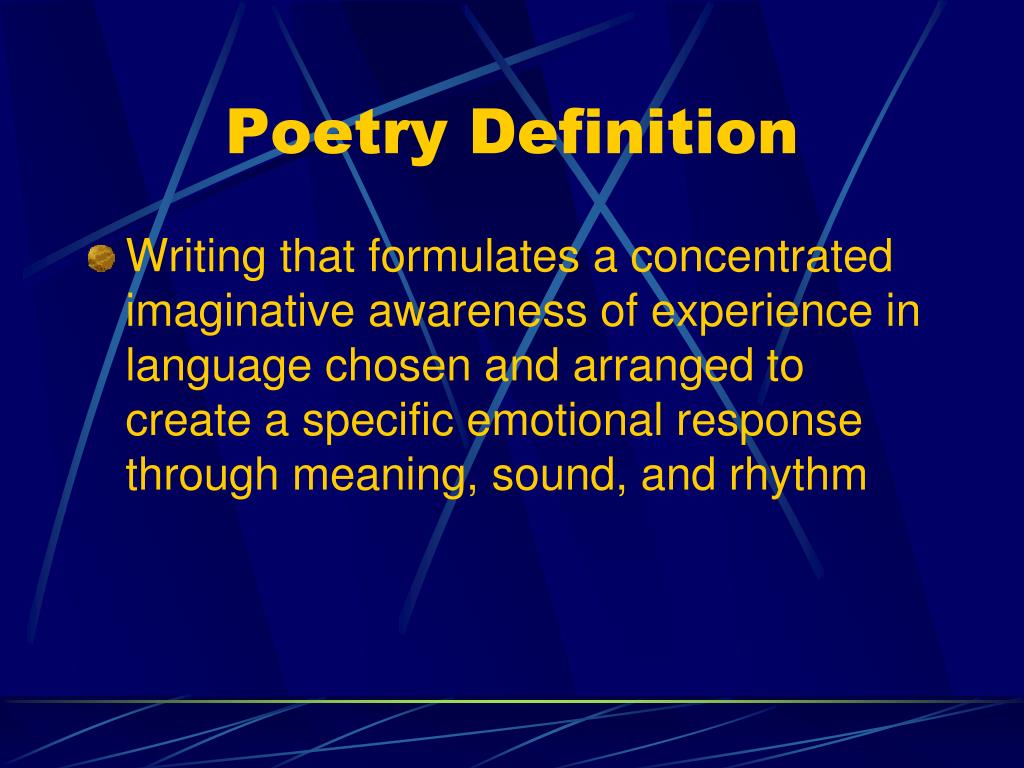 poetry writing definition