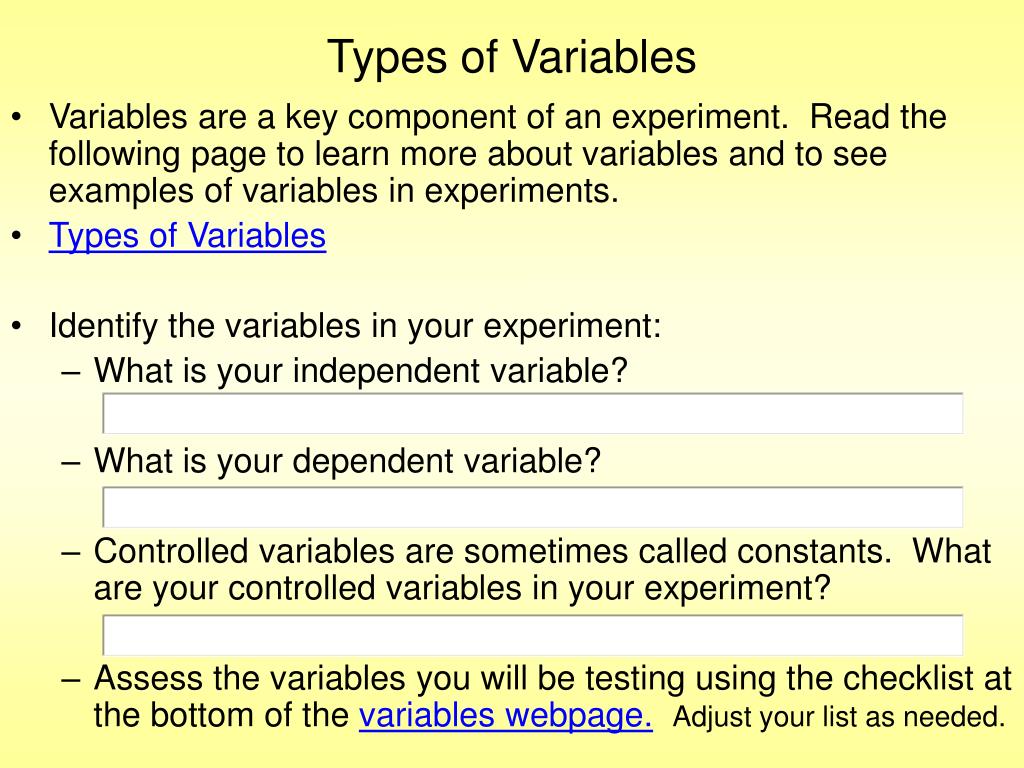 research topic with two variables examples