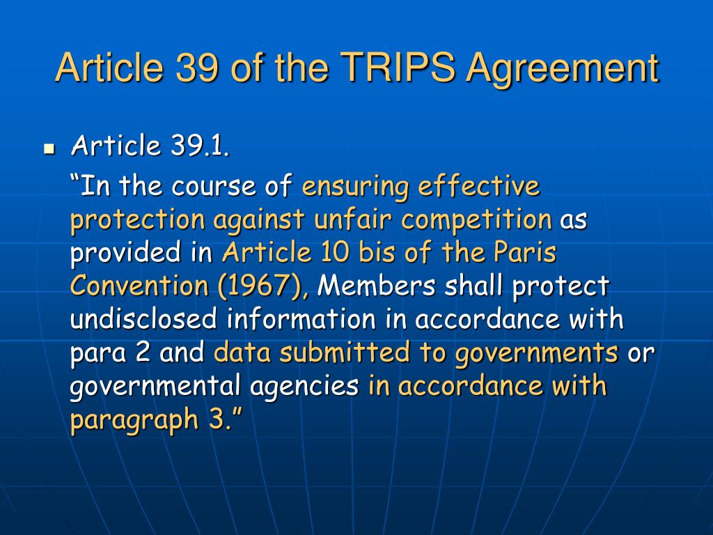 article 39(3) trips